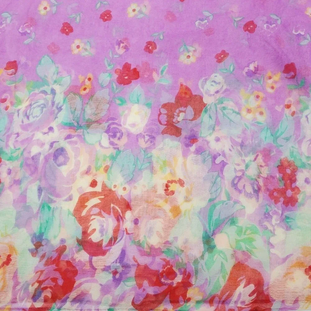 Candies‎ Womens Purple Floral Infinity Fashion Scarf One Size Fall Spring Winter